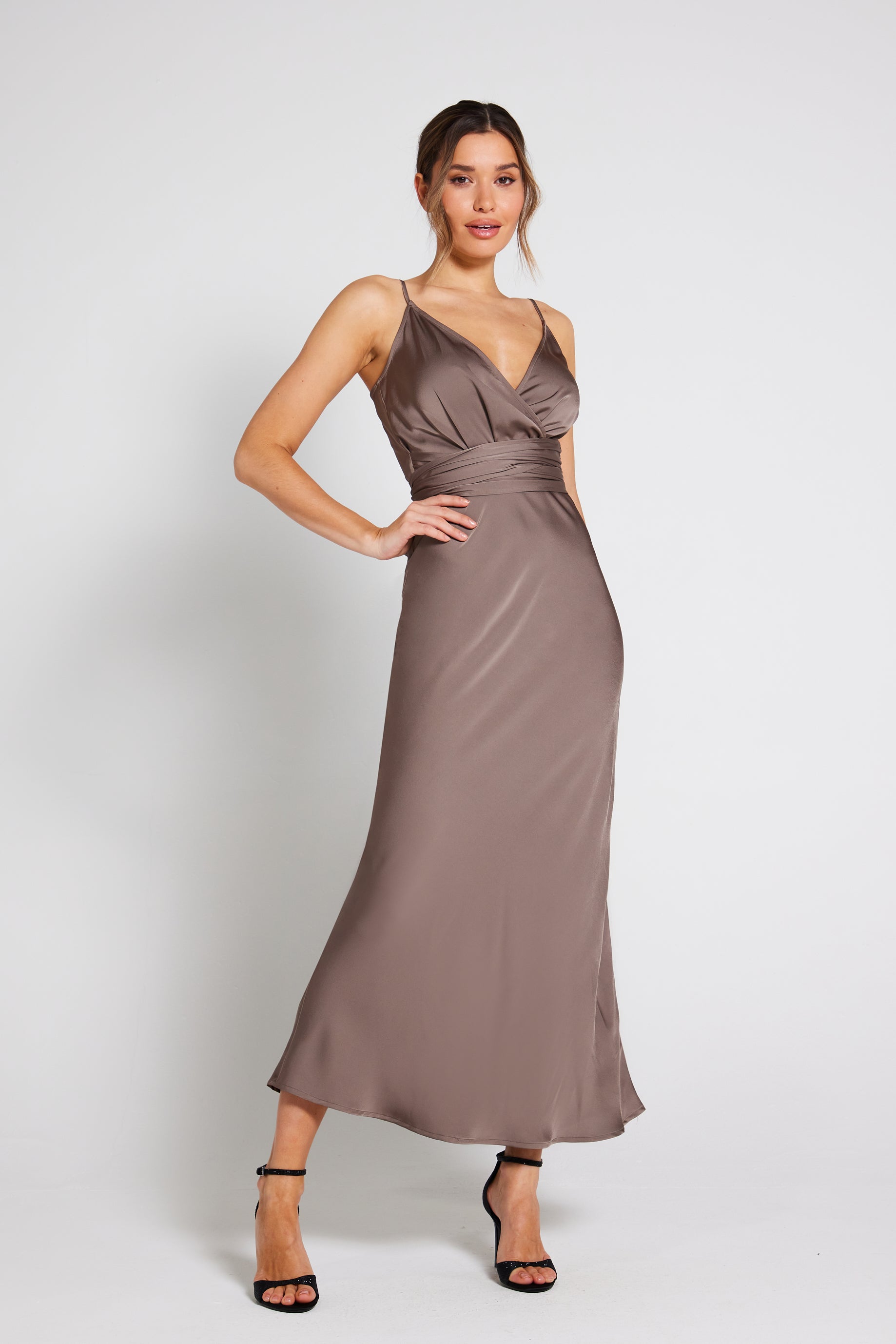 Taupe formal dresses on sale