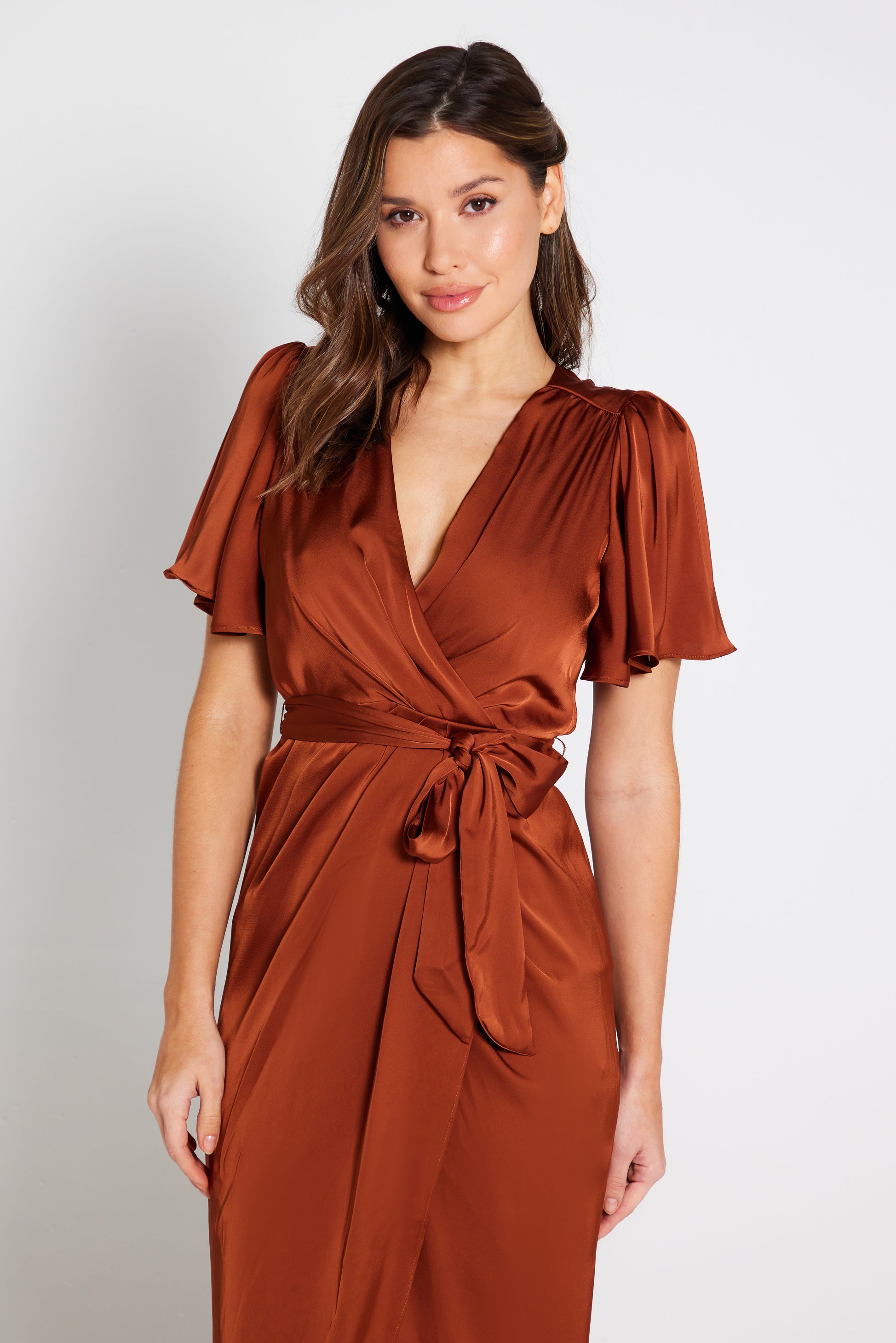 Short sleeve clearance wrap dress