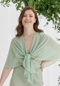 Sheer Cover Up Shawl - Sage Green