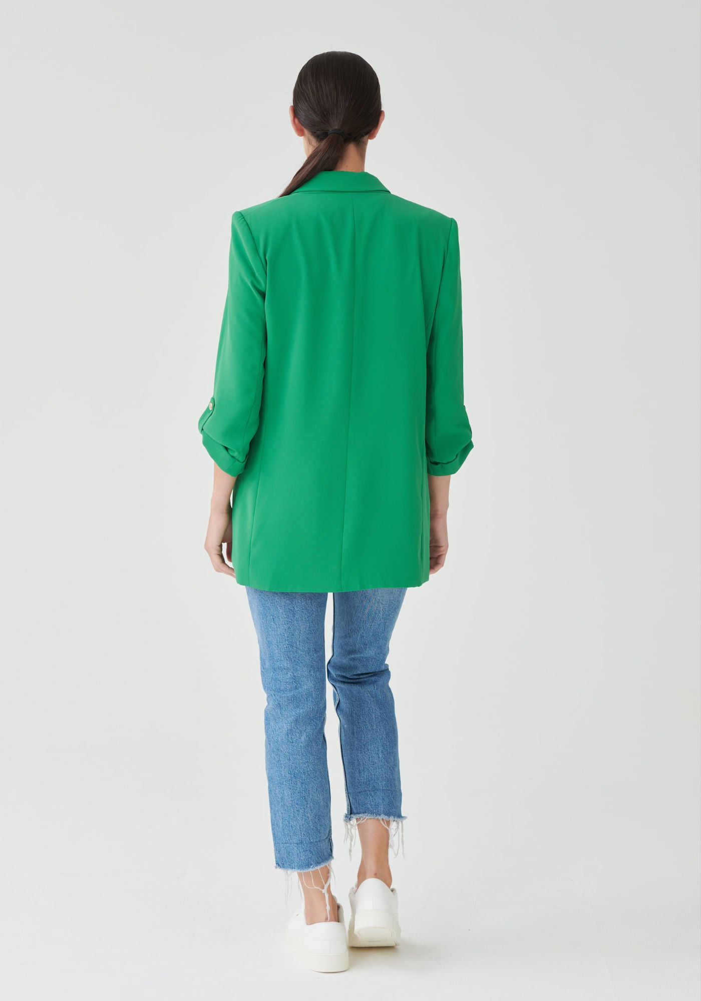 Long green outlet blazer