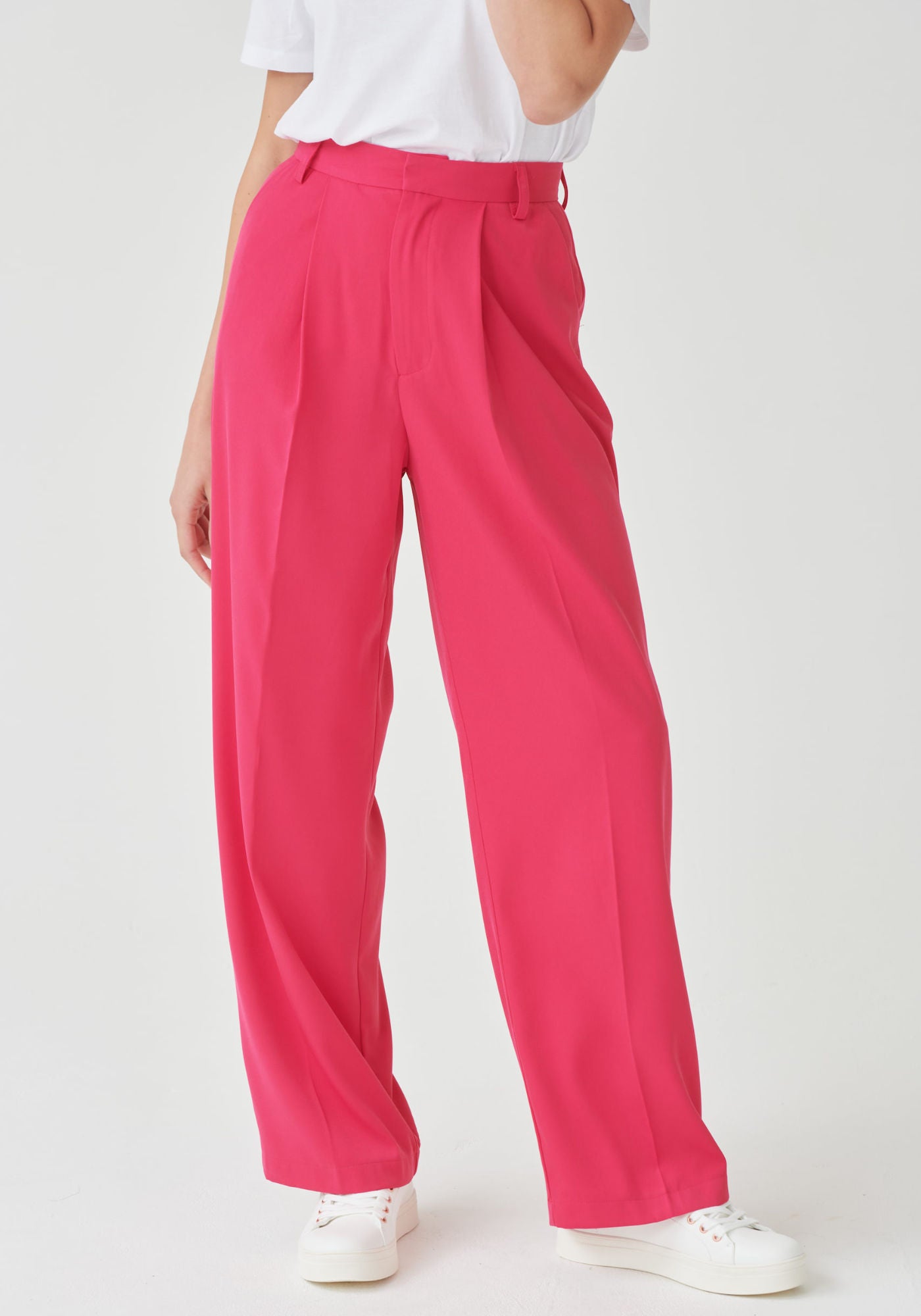 JAYLEY Pink Eco Leather Trousers - Womenswear from JAYLEY UK